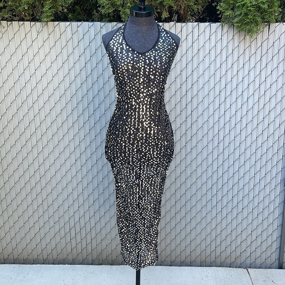 Cider Black and Silver Maxi Dress - Picture 2 of 10